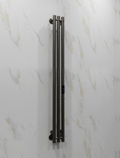 Полотенцесушитель электрический Indigo Style LSE120-13GNSRt 120x13 см оружейная сталь